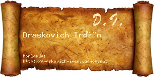 Draskovich Irén névjegykártya
