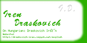 iren draskovich business card